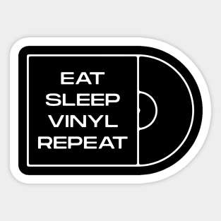 Eat Sleep Vinyl Repeat Record Sleeve Sticker